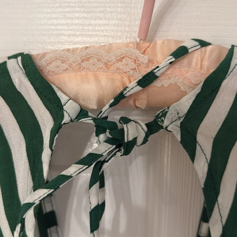 💚 FAITHFUL THE BRAND MILAN DRESS green stripe size 4 💚 - Picture 7 of 8